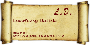 Ledofszky Dalida névjegykártya